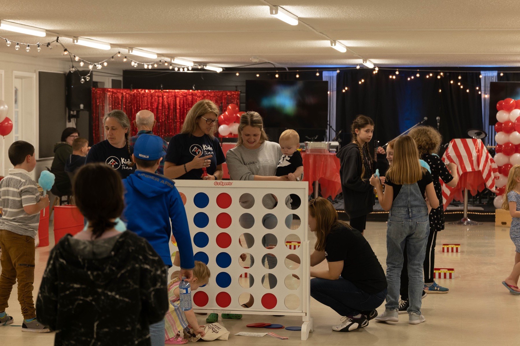 Families gathered at a Calvary kids event
